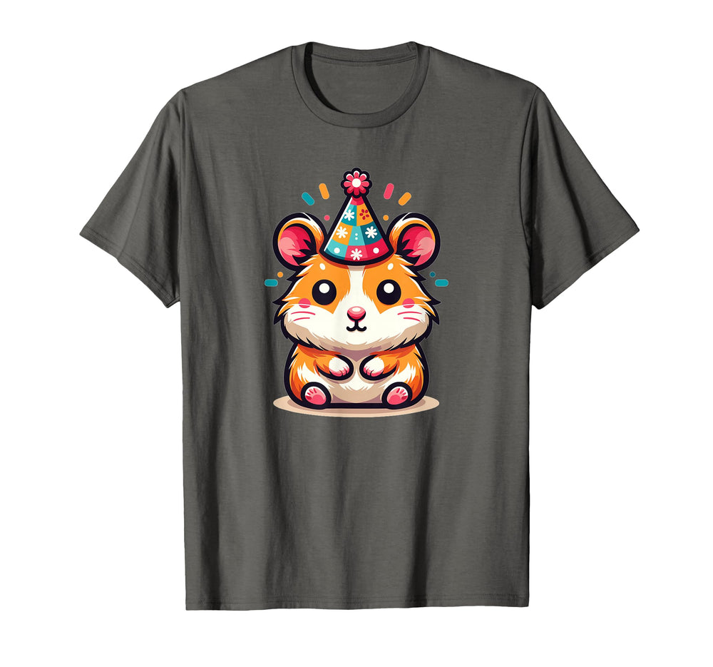 Birthday Hamster Children Birthday T-Shirt - Streetwear Style Men Women