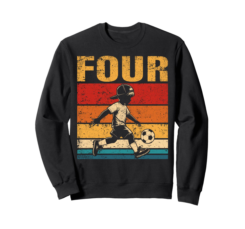 4 Year Old Soccer Birthday 4Th Sweatshirt - Streetwear Style Unisex