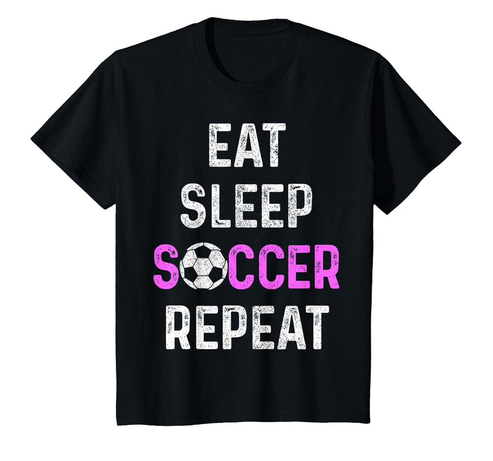 Eat Sleep Soccer Repeat Soccer Player T-Shirt - Novelty Apparel Men Women