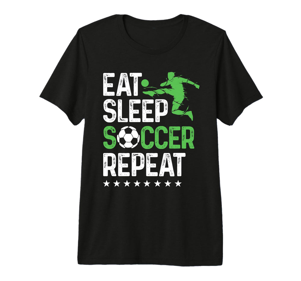 Eat Sleep Soccer Repeat Sport Player Tri T-Shirt - Graphic Print Men Women