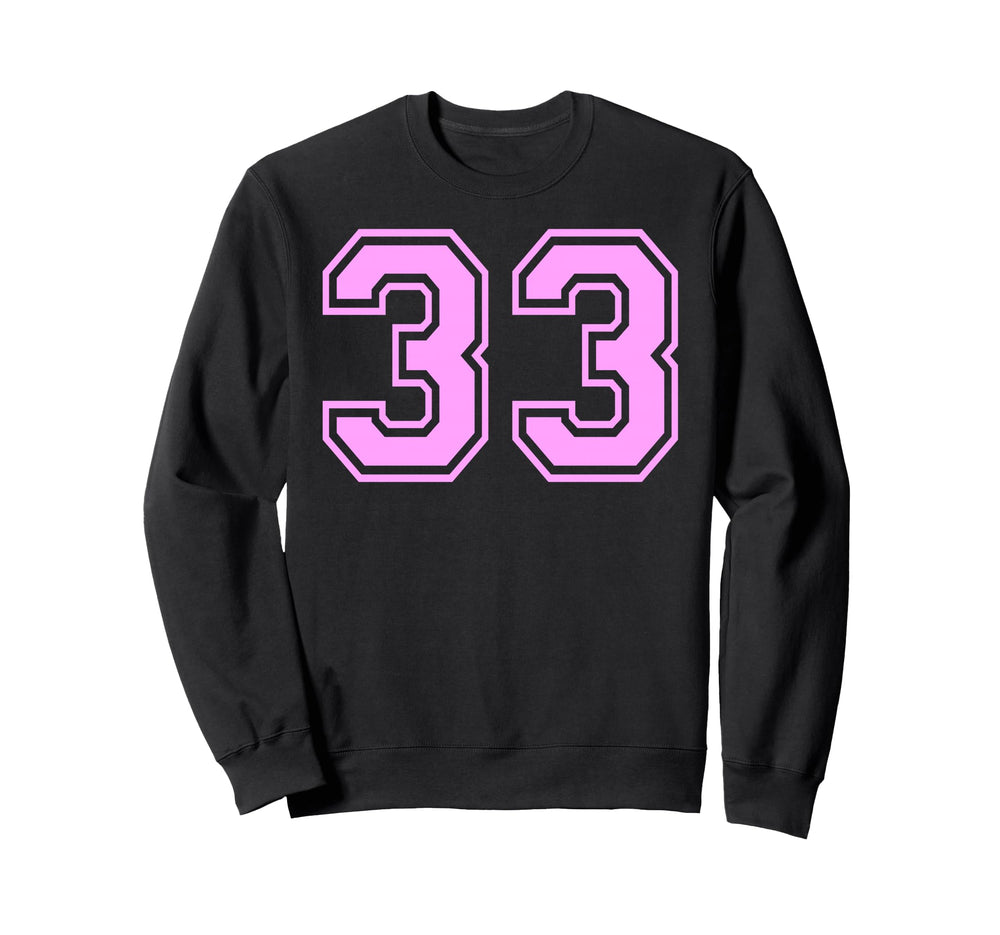 33 Number Thirty Three Sports Varsity Sweatshirt - Streetwear Style Unisex
