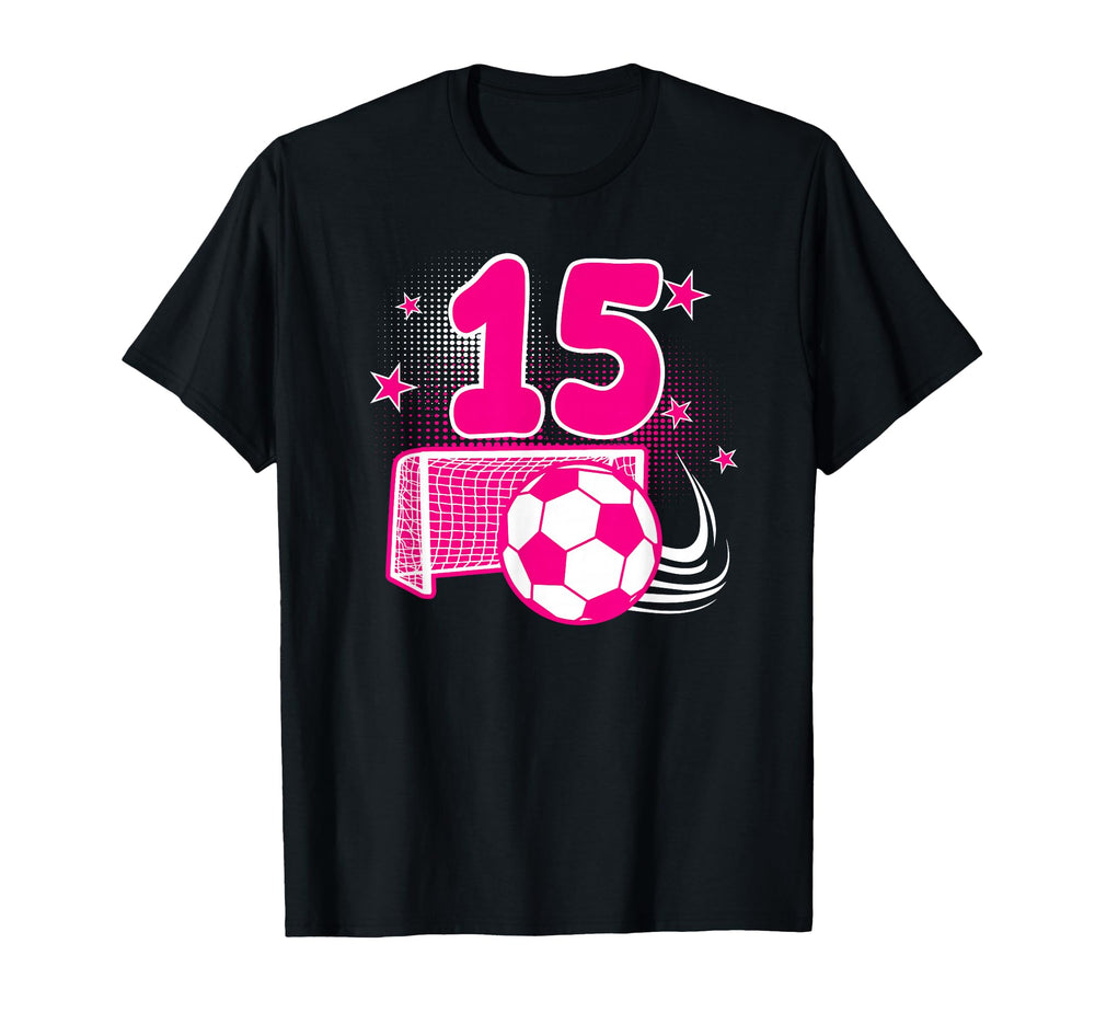 15 Years Old Birthday 15Th Soccer Themed T-Shirt - Minimalist Print Unisex