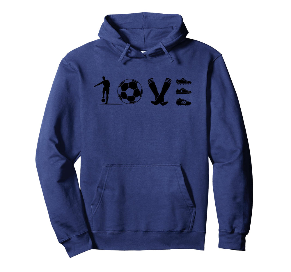 Soccer Love Gift Football Player Teens Hoodie - Novelty Apparel for Adults