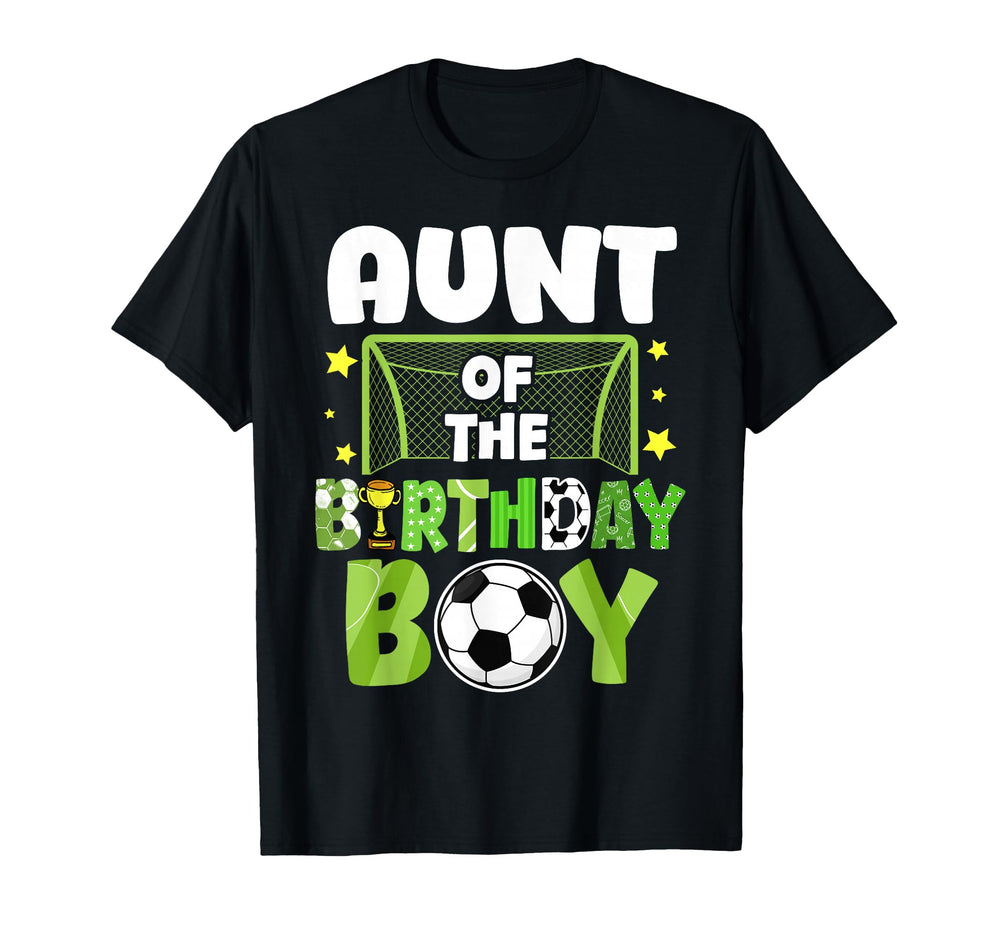 Soccer Aunt Birthday Party Soccer T-Shirt - Minimalist Print for Adults