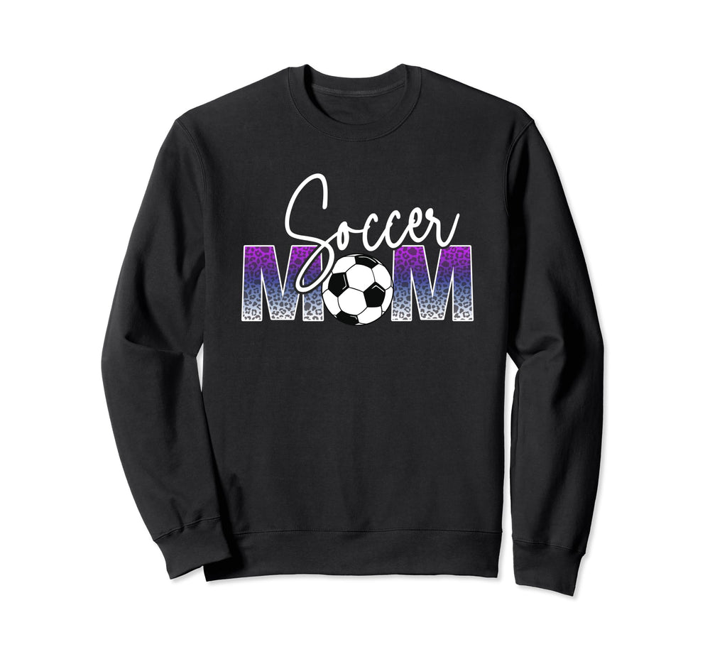 Soccer Mom Leopard Sweatshirt - Unique Graphic Unisex