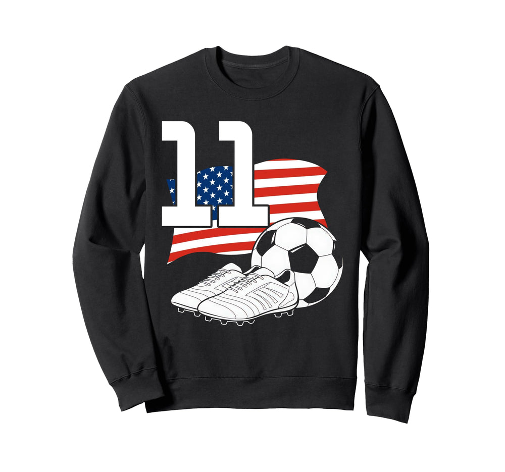 11 Soccer Birthday Gift Soccer Sweatshirt - Custom Art Print for Adults
