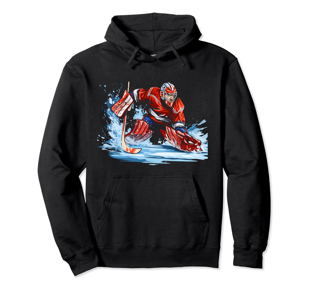 Ice Hockey Goalie Goaltender Keeper Hoodie - Streetwear Style Unisex