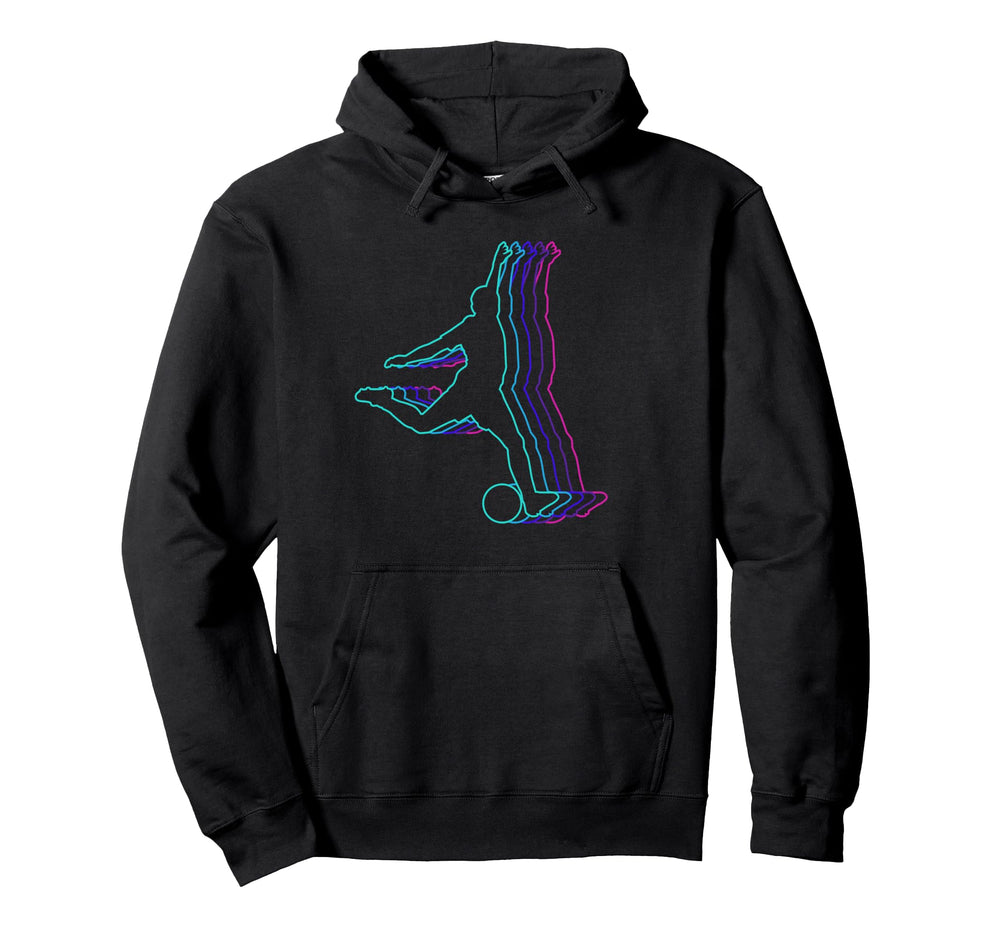 Soccer Silhouette Soccer Player Hoodie - Streetwear Style for Adults