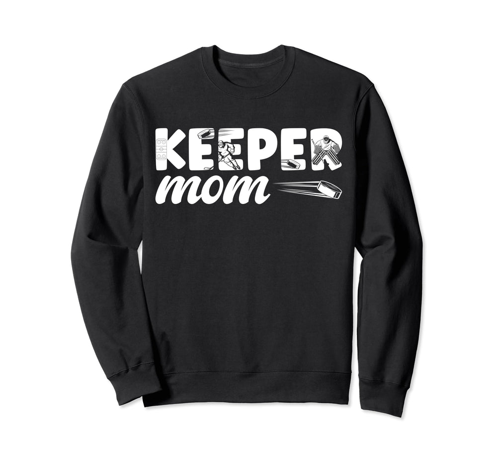 Ice Hockey Goalkeeper Mom Hockey Sweatshirt - Minimalist Print Men Women