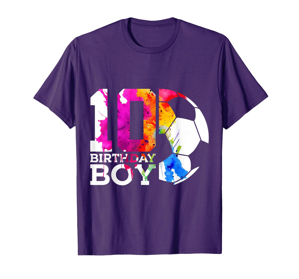 10 Birthday Soccer 10Th Birthday T-Shirt - Minimalist Print Men Women