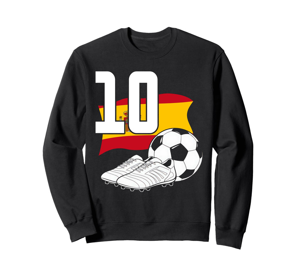 10 Soccer Birthday Gift Soccer Fan Sweatshirt - Custom Art Print Unisex