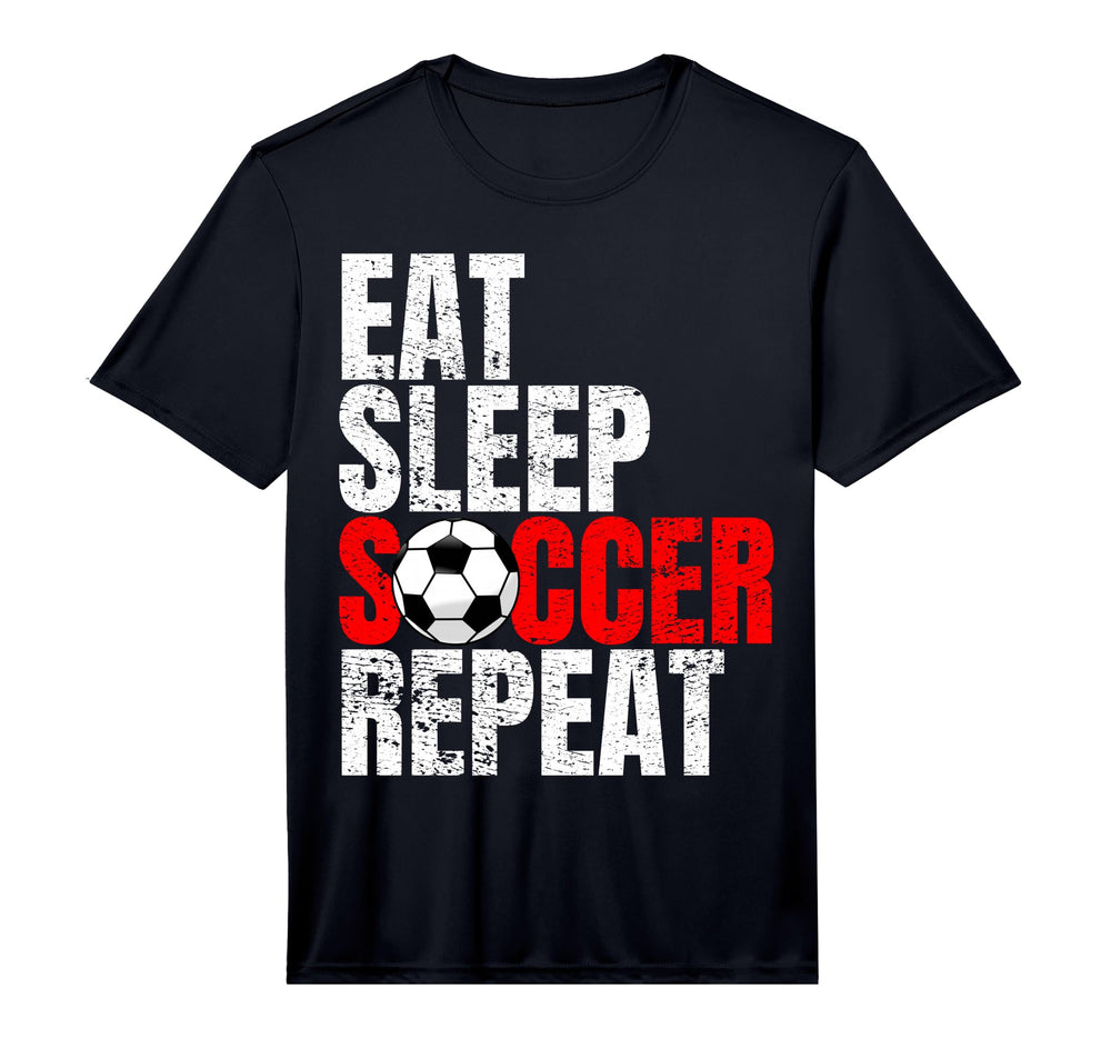 Soccer Eat Sleep Soccer Repeat T-Shirt - Aesthetic Graphic for Adults