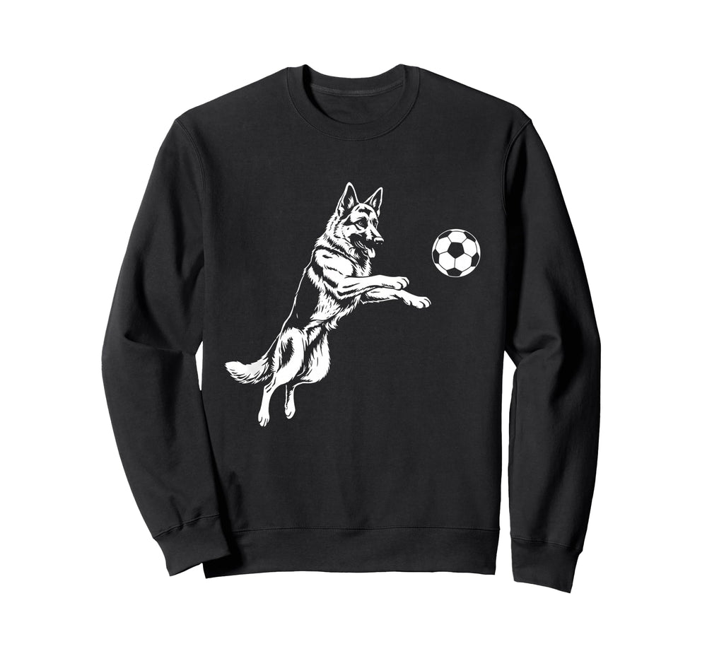 German Shepherd Soccer Player Dog Sweatshirt - Graphic Print Men Women