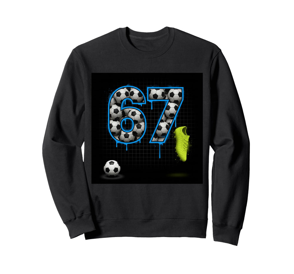 67 Soccer Ball Goalie Net Gloves Sweatshirt - Streetwear Style for Adults