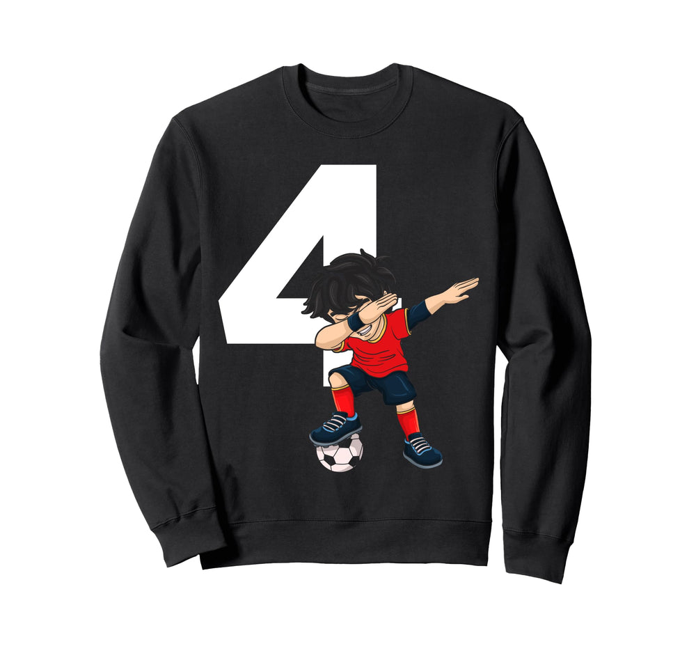 4 Soccer Birthday Gift Soccer Fan Sweatshirt - Custom Art Print for Adults