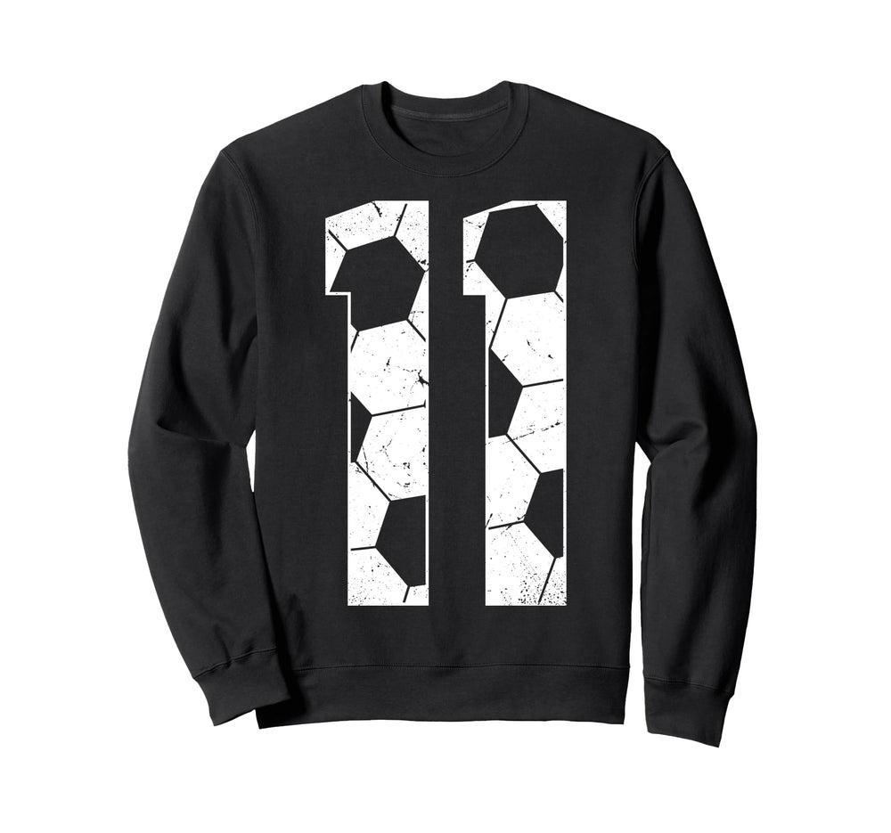 11Th Birthday Soccer Player Football Sweatshirt - Custom Art Print Unisex