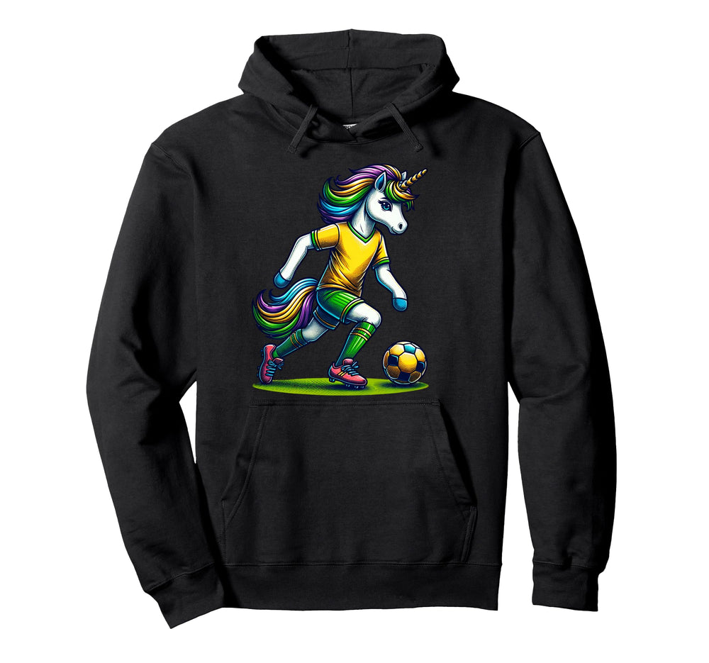 Footballer Unicorn Fans Soccer Team Hoodie - Novelty Apparel Unisex
