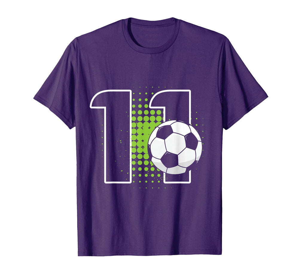 11Th Birthday Soccer Player Football 11 T-Shirt - Trendy Graphic Men Women