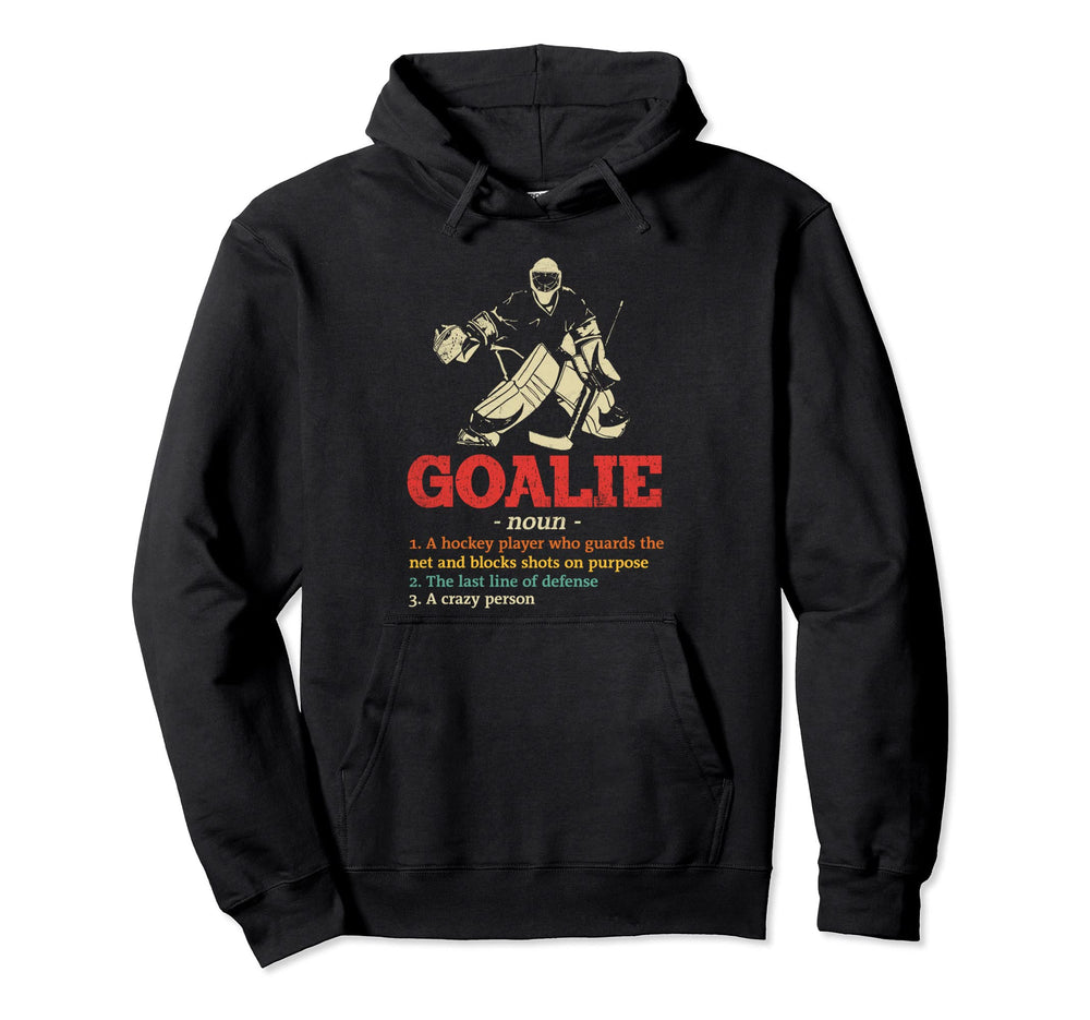 Goalie Gear Goalkeeper Definition Hoodie - Minimalist Print for Adults