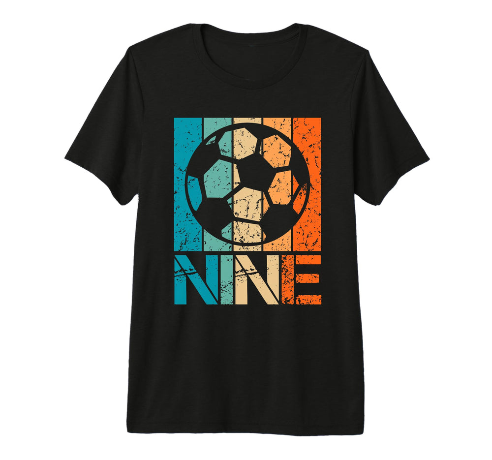 9Th Soccer Birthday 9 Year Old 9Yr T-Shirt - Minimalist Print Men Women