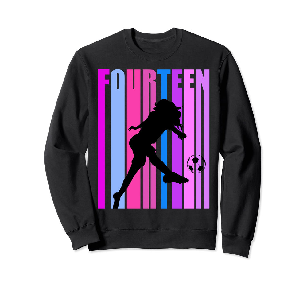 14Th Soccer Birthday Goals Score Sweatshirt - Novelty Apparel for Adults