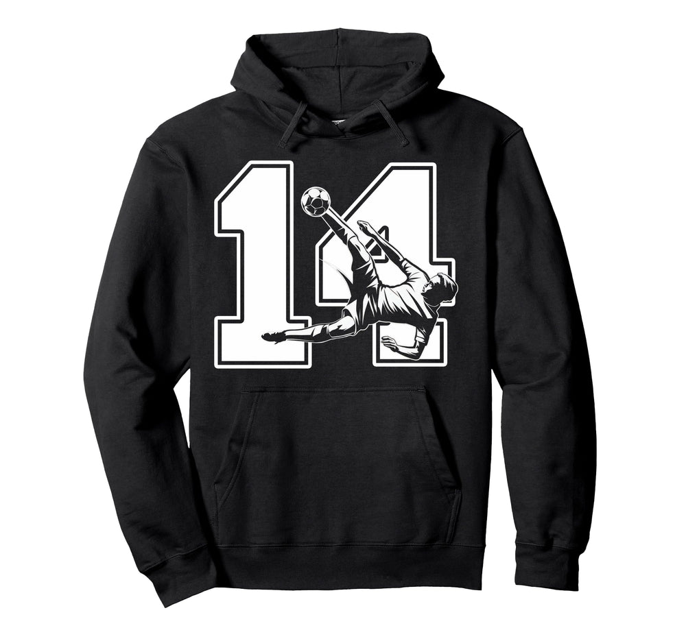 14 Soccer Birthday Gift Soccer Fan Sports Hoodie - Novelty Apparel Unisex
