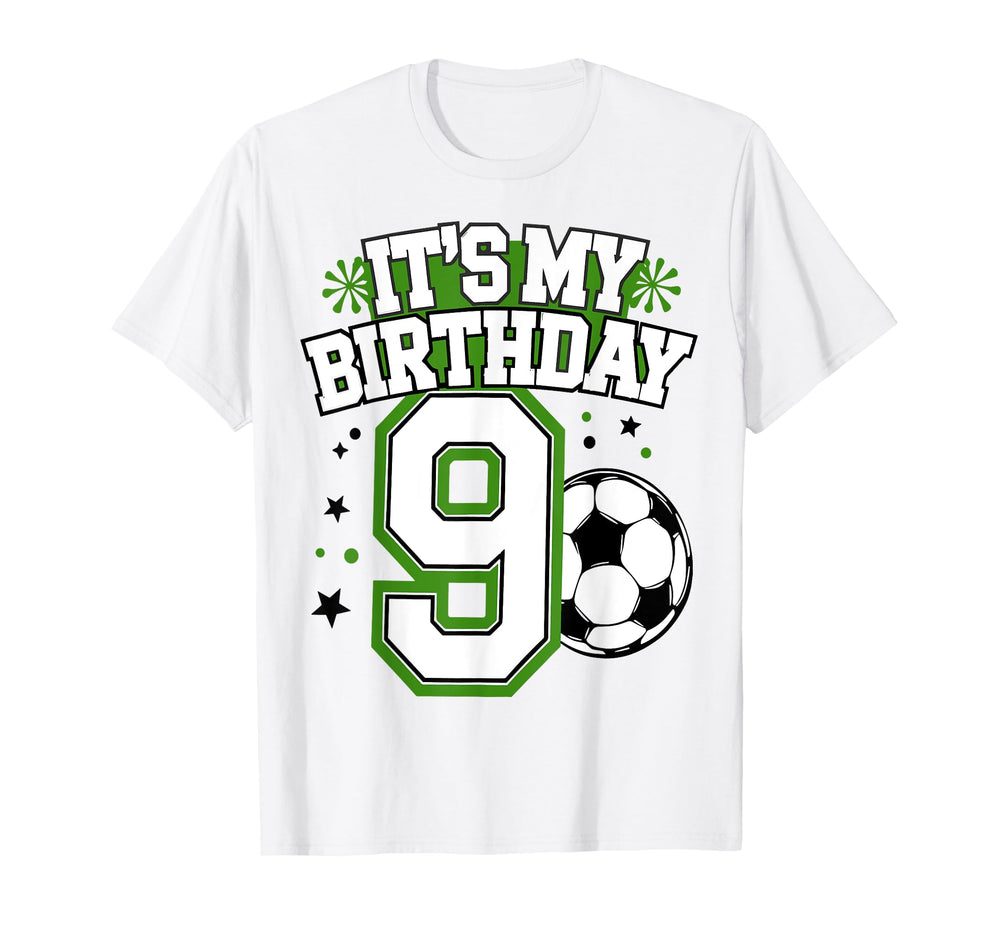 Birthday Tees 9 Soccer Its My 9Th T-Shirt - Aesthetic Graphic for Adults