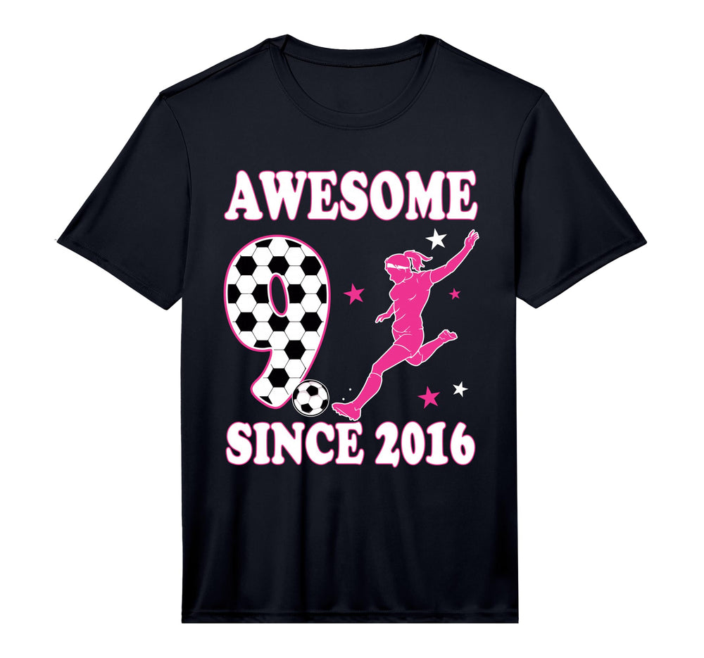Awesome 9 Since 2016 Birthday Soccer T-Shirt - Streetwear Style for Adults