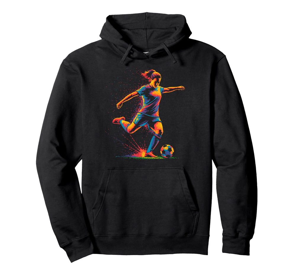 Colorful Funny Soccer Fan Dad Mom Game Hoodie - Custom Art Print Unisex