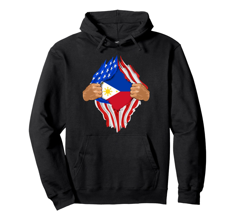 Filipino Blood Inside Me Philippines Flag Hoodie - Minimalist Print Unisex