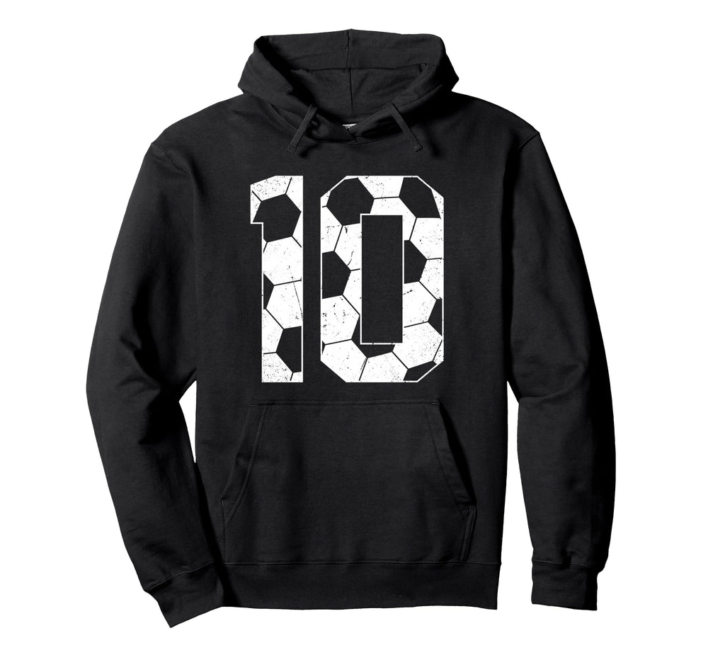10Th Birthday Soccer Player Football 10 Hoodie - Custom Art Print Unisex