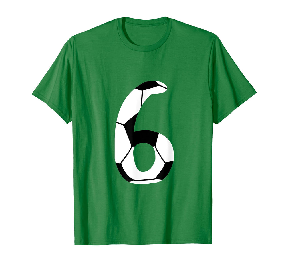 Soccer 6 Year Old 6Th Birthday Soccer T-Shirt - Aesthetic Graphic Unisex