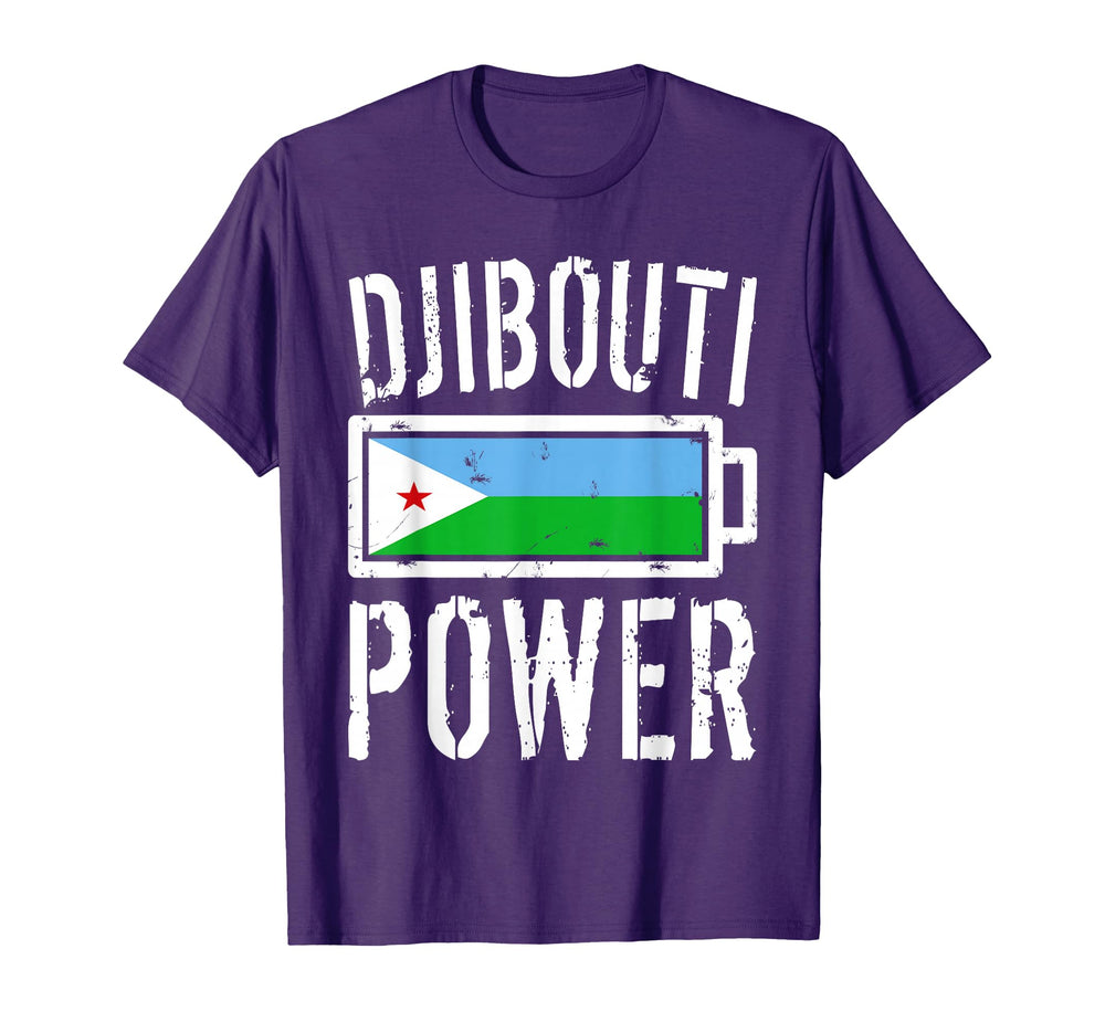 Djibouti Flag Djibouti Power T-Shirt - Aesthetic Graphic for Adults