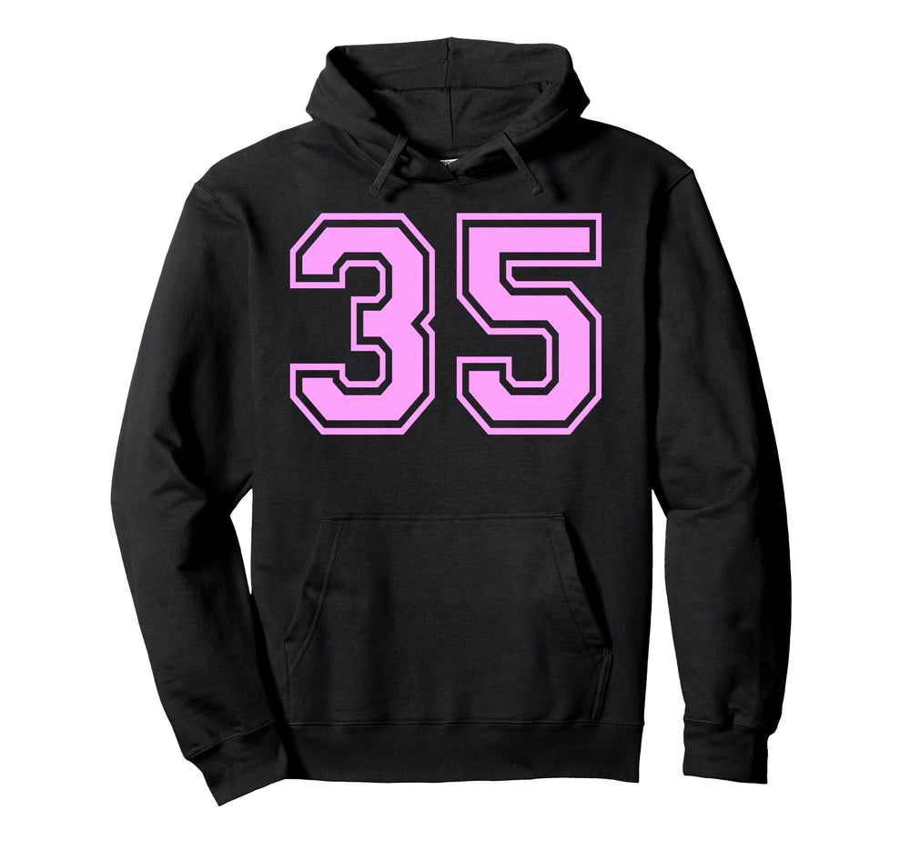 35 Number Thirty Five Sports Varsity Hoodie - Trendy Graphic Unisex