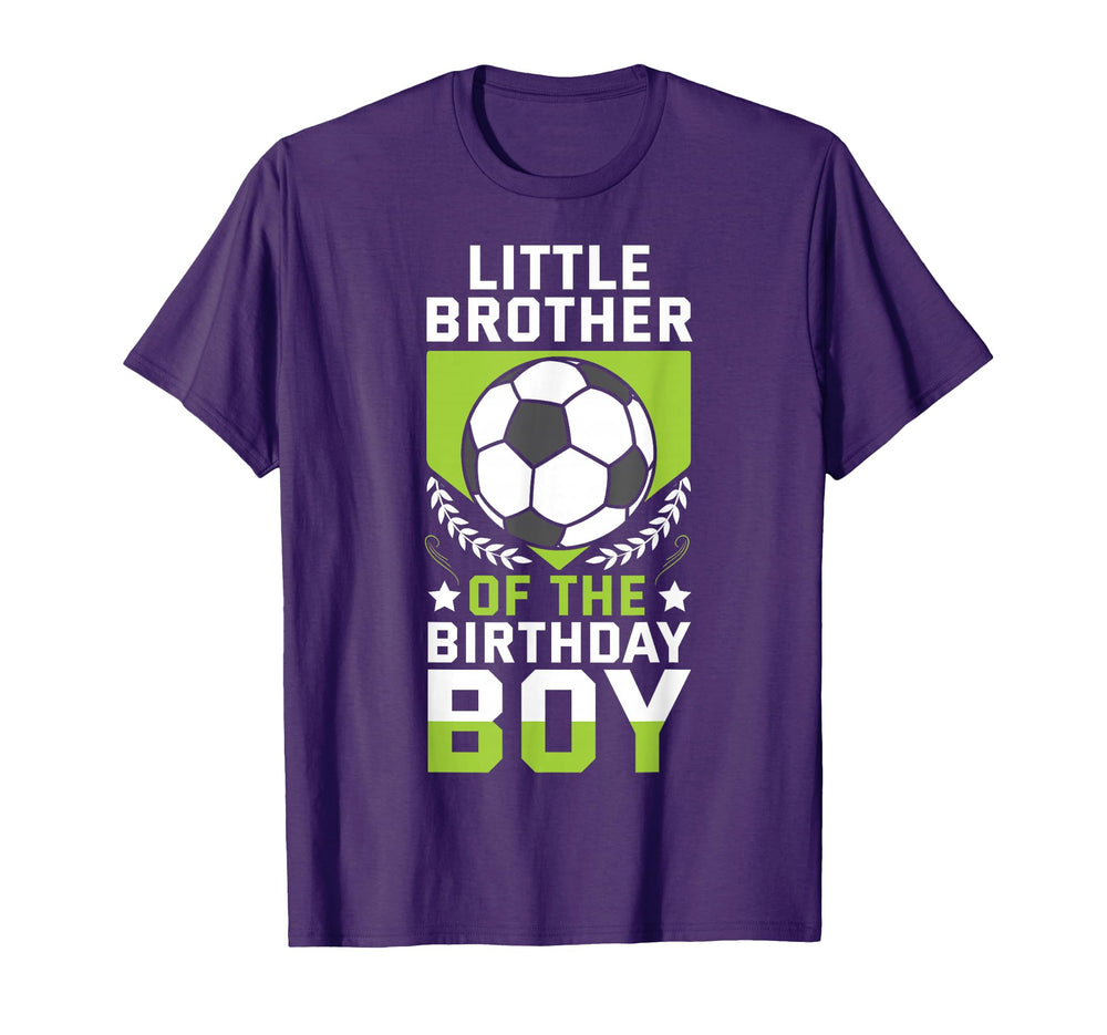 Little Brother Birthday Soccer Player T-Shirt - Streetwear Style Unisex