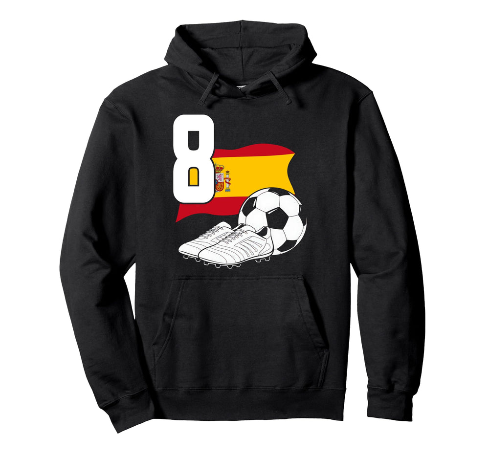 8 Soccer Birthday Gift Soccer Fan Hoodie - Novelty Apparel for Adults