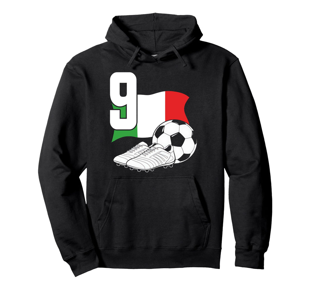 9 Soccer Birthday Gift Soccer Fan Sports Hoodie - Trendy Graphic Men Women