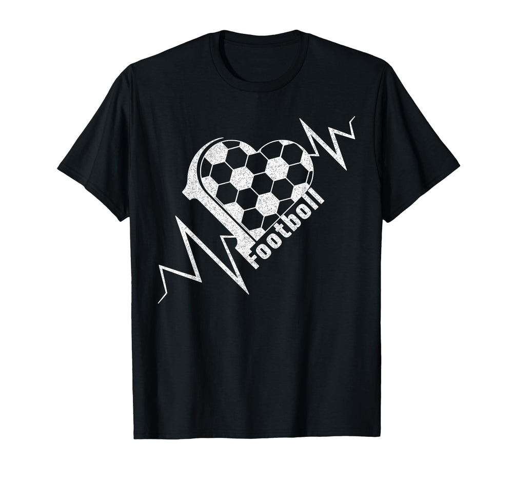 Football Heartbeat Pulse Soccer Lover T-Shirt - Streetwear Style Men Women