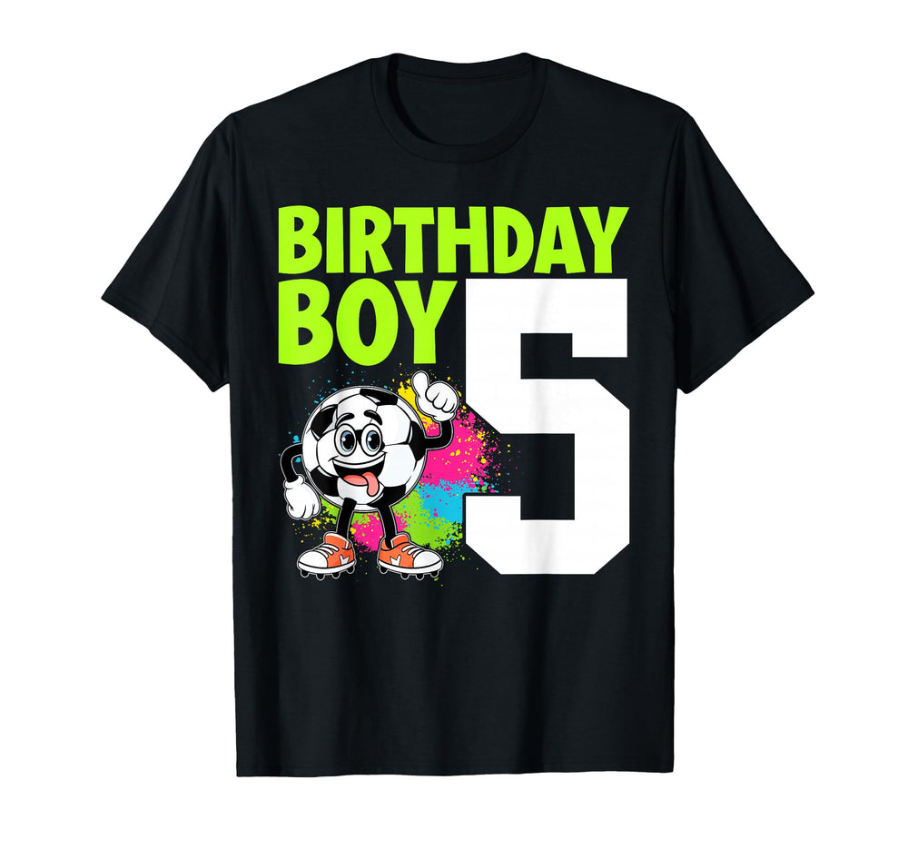 5Th Birthday Soccer T-Shirt - Unique Graphic for Adults