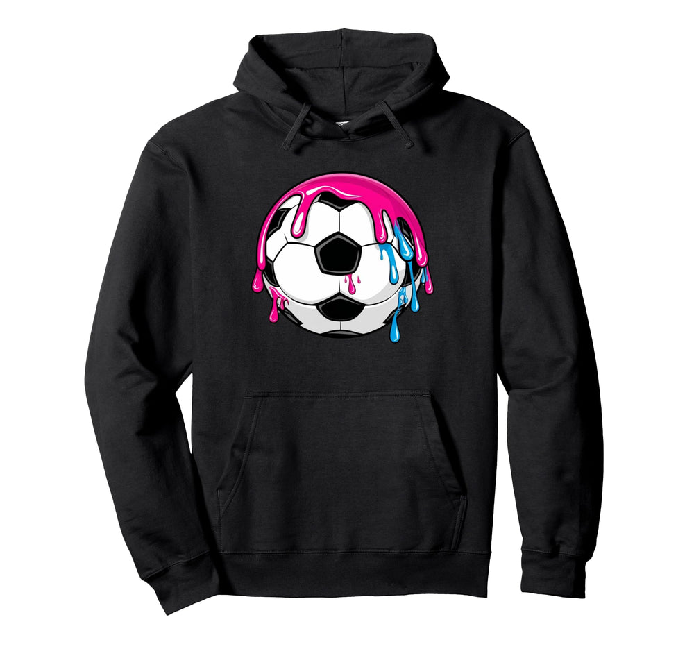 Soccer Ball Player Coach Ball Drip Hoodie - Graphic Print for Adults