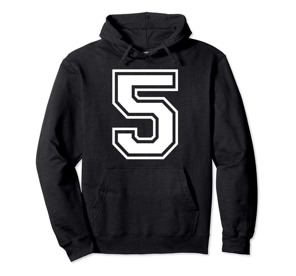 Number Sports 5 Varsity College Hoodie - Casual Everyday Wear for Adults