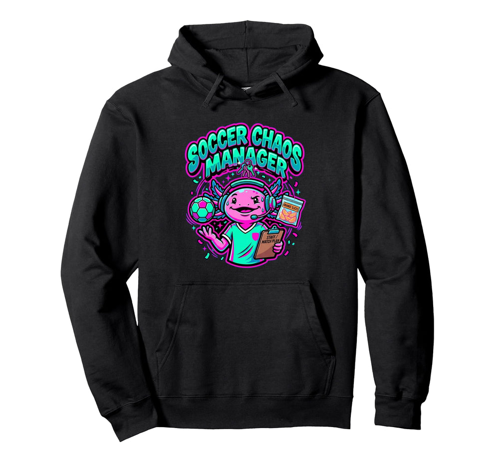 Funny Axolotl Coach Parent Soccer Hoodie - Casual Everyday Wear Men Women
