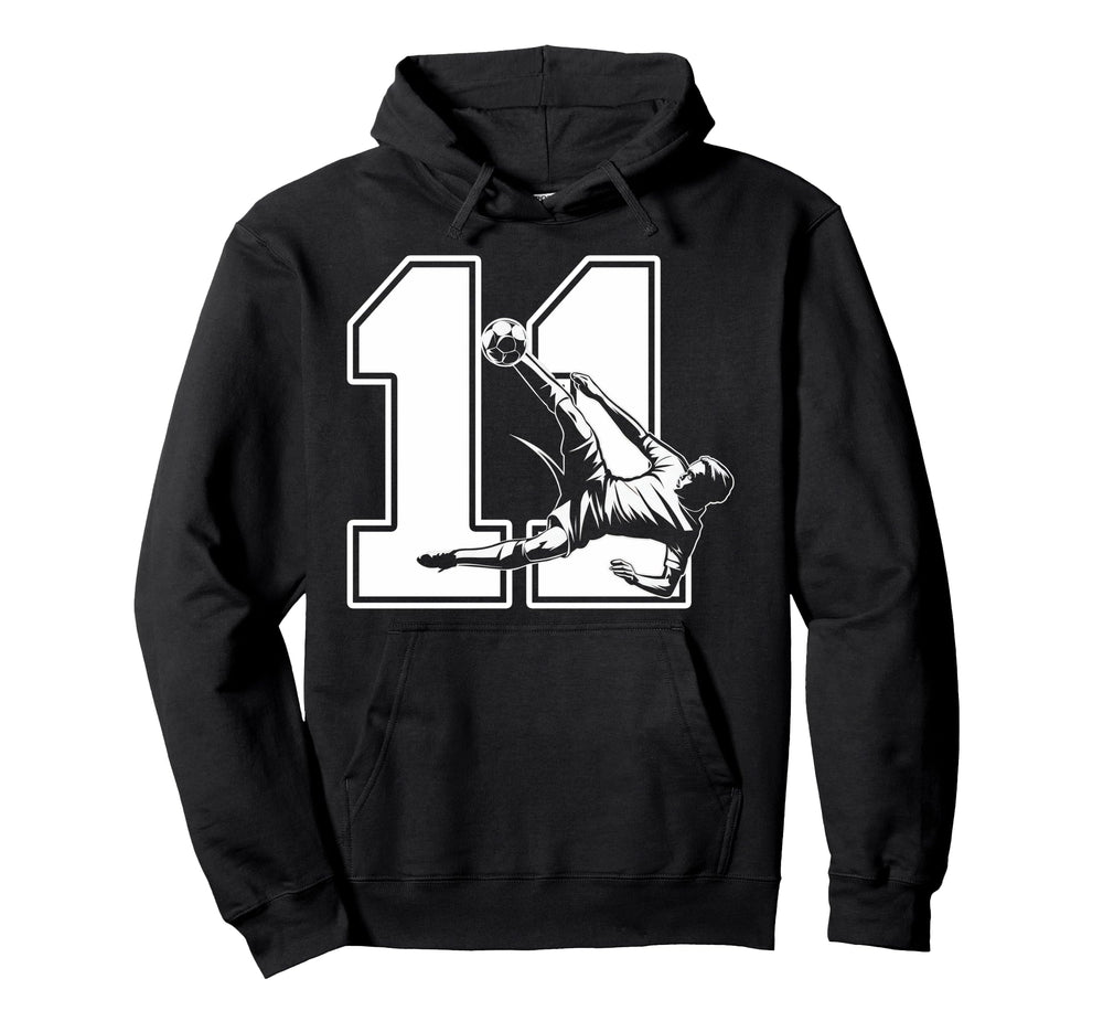 11 Soccer Birthday Gift Soccer Fan Hoodie - Aesthetic Graphic for Adults