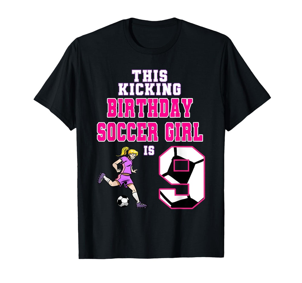 This Birthday Soccer Is 9 Soccer T-Shirt - Aesthetic Graphic for Adults