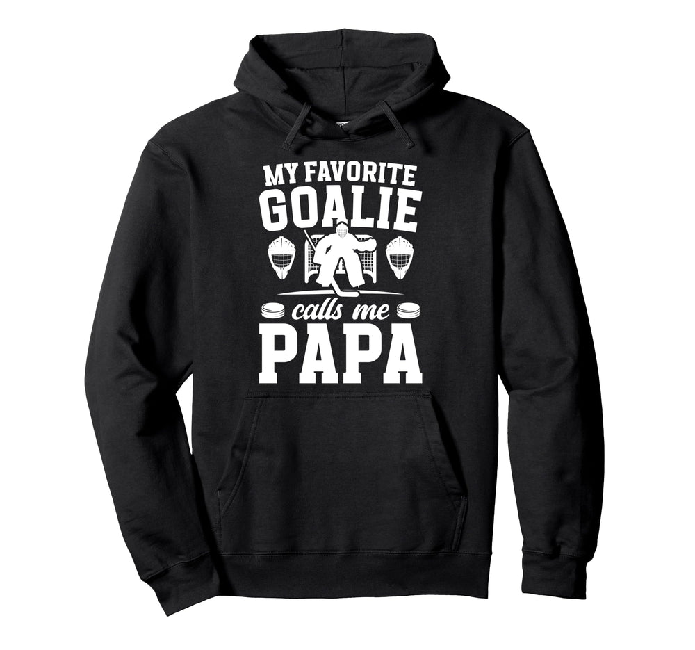 Proud Hockey Goalie Papa Ice Hockey Hoodie - Minimalist Print Men Women