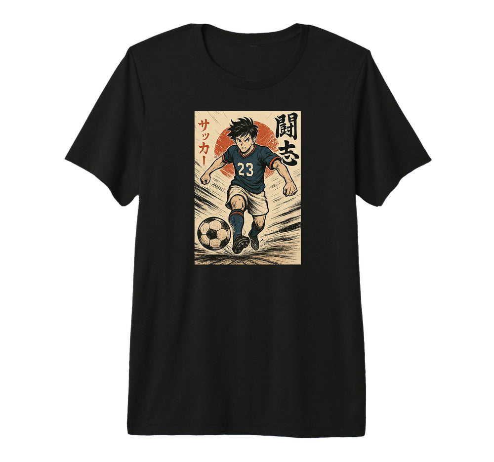 Manga Soccer Striker Football Player T-Shirt - Casual Everyday Wear Unisex