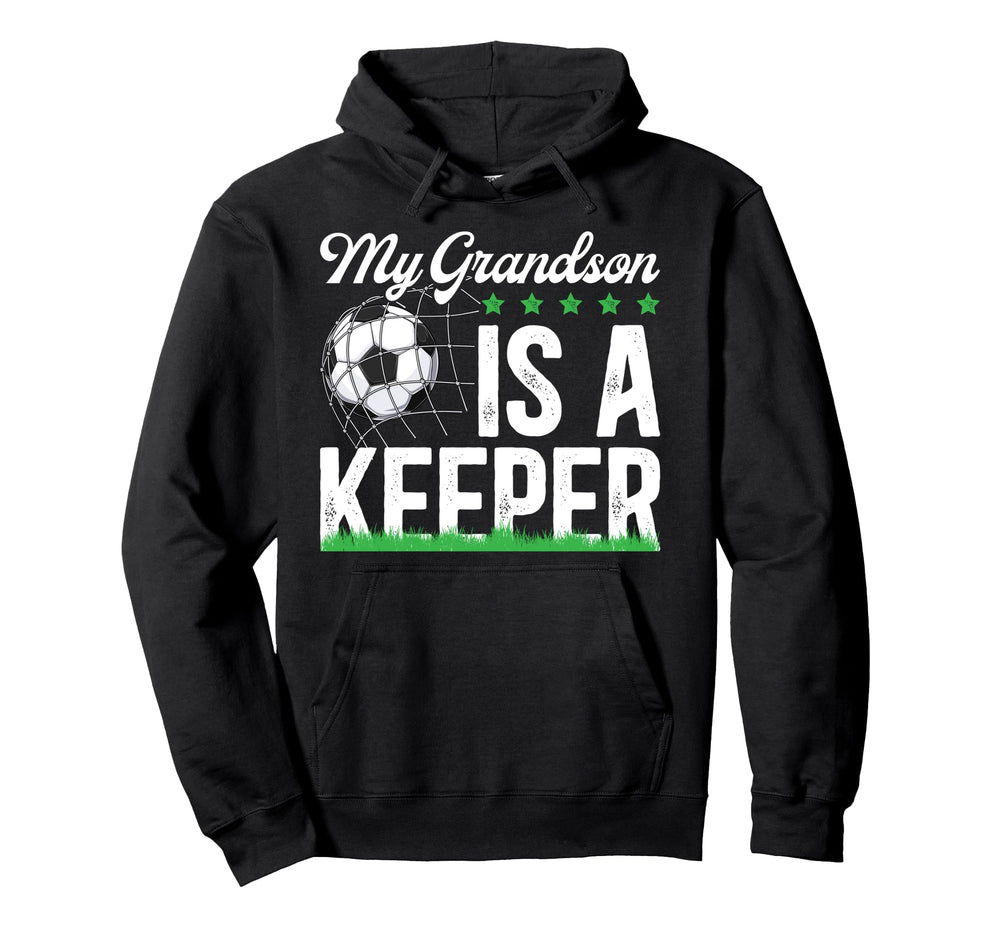 Proud Soccer Keeper Papa Soccer Hoodie - Fun Novelty Design for Adults