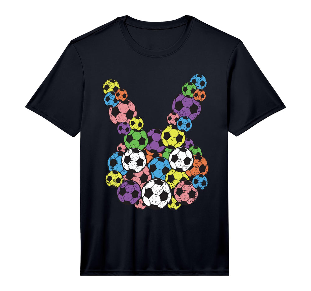 Easter Soccer Lover Bunny Head Ball T-Shirt - Fun Novelty Design Unisex