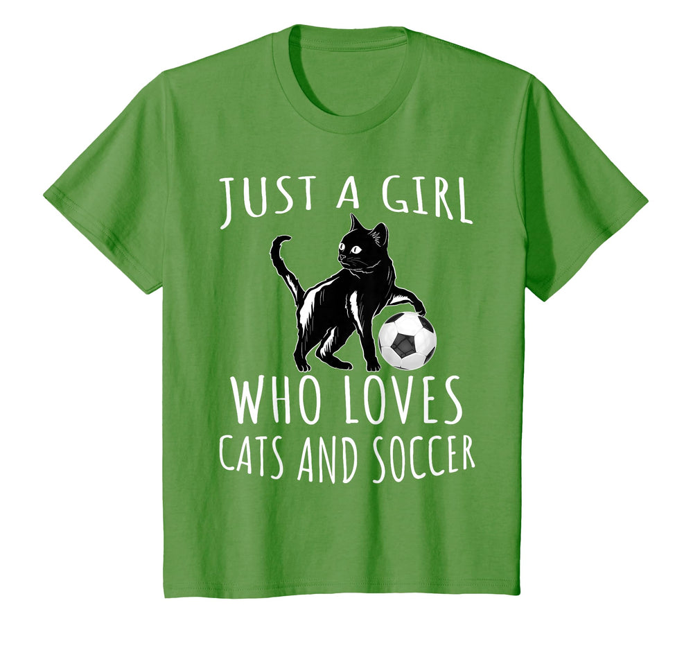 Just Who Loves Cats And Soccer Funny T-Shirt - Casual Everyday Wear Unisex