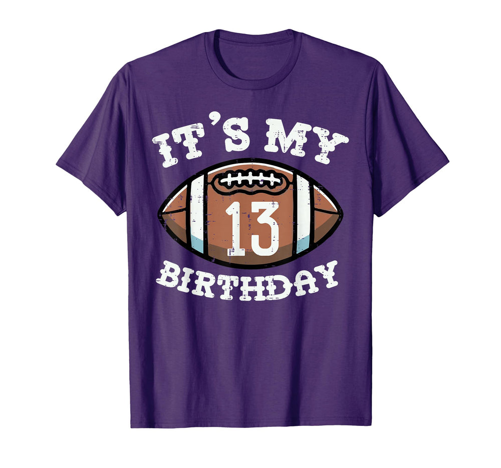 Its My 13Th Birthday American Football T-Shirt - Graphic Print for Adults